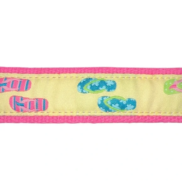 Douglas Paquette pink / yellow flip flop belt Medium 38” - Picture 5 of 5